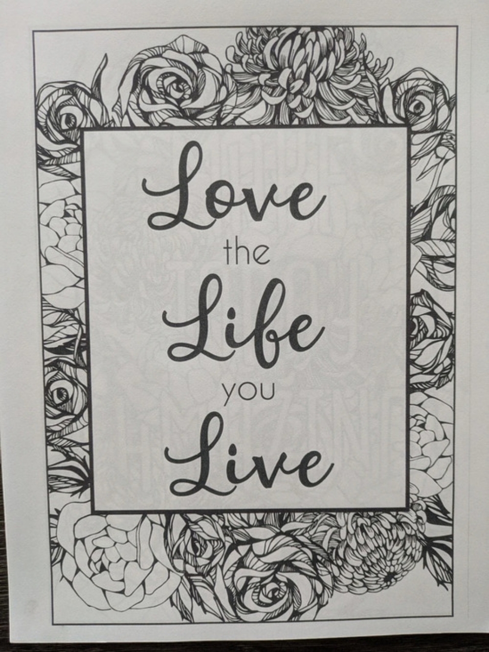Floral Live Life Wall Art Print